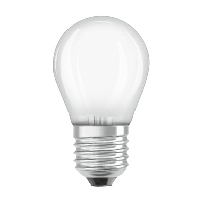 Ampoule LED E27 verre blanc / Sphérique dépolie - 3W=25W (2700K, blanc chaud) - Osram