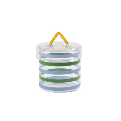 Boîte Stripy verre multicolore / Ø 10 x H 13 cm - & klevering