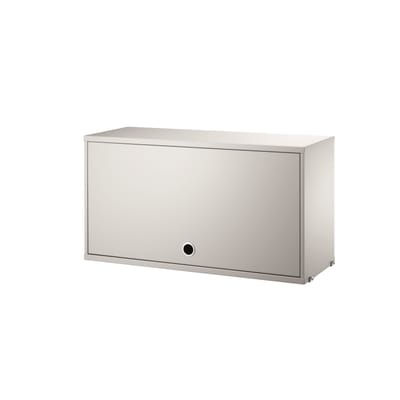 Caisson String® System bois beige / 1 porte relevable - L 78 x P 30 cm - String Furniture