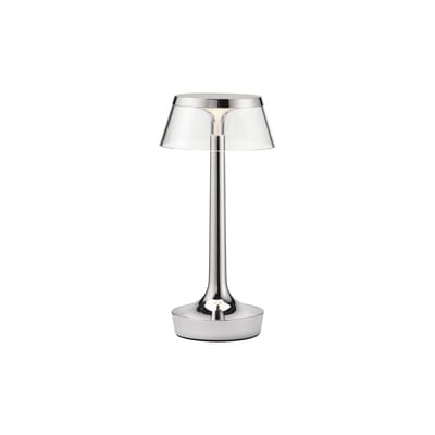 Flos Silver - Wireless Rechargeable Lamp Bon Jour - Abs - Designer Philippe Starck Size 13.1