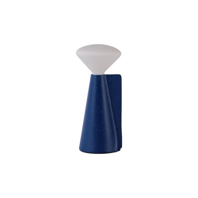 Lampe sans fil rechargeable Mantle métal bleu / Ø 8 x H 18 cm - TALA
