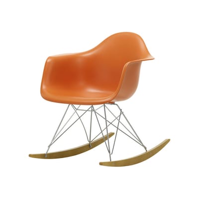 Rocking chair RE RAR - Eames Plastic Armchair plastique orange / (1950) - Recyclé - Vitra