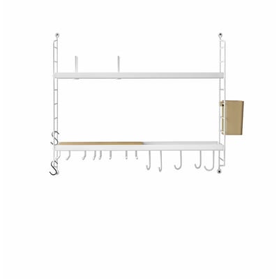 Etagère String Kitchen métal blanc / Pour cuisine - L 58 x H 50 x P 20 cm - String Furniture