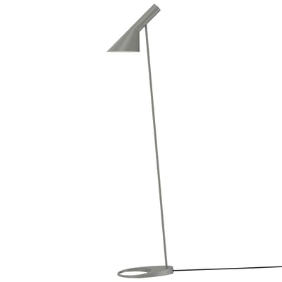 Lampadaire AJ métal gris / H 130 cm - Orientable / Arne Jacobsen, 1957 - Louis Poulsen