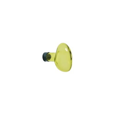 petite friture - patère bubble en verre, verre soufflé bouche couleur jaune 9.5 x 7.5 cm designer studio vaulot & dyèvre made in design