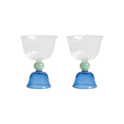 Klevering Blue & - Wine Glass Tulip - Glass Size 9