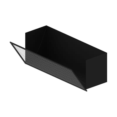 Caisson métal noir avec porte grillagée / Pour bibliothèque Easy Irony - L 100 cm - Zeus