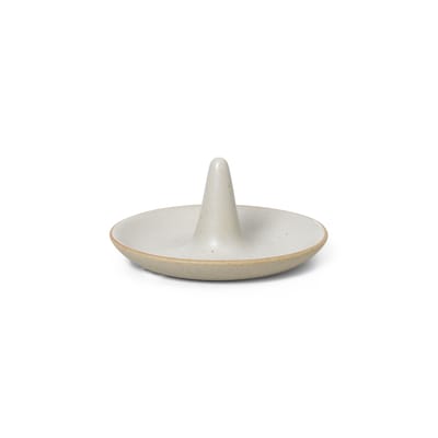 Vide-poche Ring céramique blanc / Porte-bijoux - Ø 9,5 x H 4,5 cm - Ferm Living