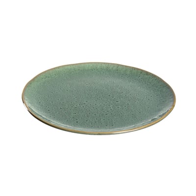 leonardo - assiette matera en céramique, grès émaillé couleur vert 18.17 x 2 cm made in design
