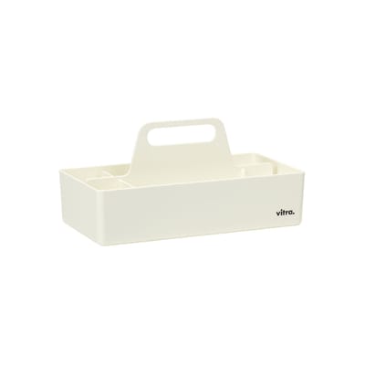 vitra - bac de rangement toolbox en plastique, abs recyclé couleur blanc 28.36 x 15.6 cm designer arik levy made in design