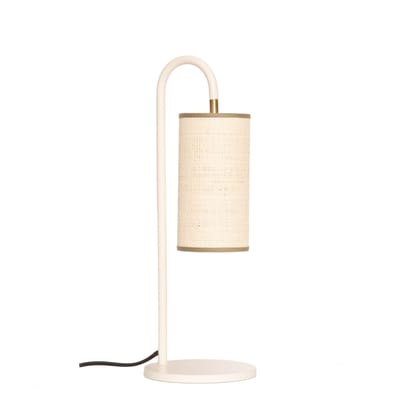 Lampe de table Tokyo fibre végétale blanc / Rabane - H 43 cm - Maison Sarah Lavoine