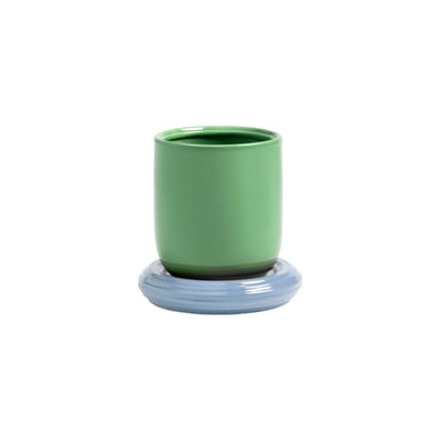 Pot de fleurs Churros céramique vert / Ø 14.5 x H 15 cm - Grès - & klevering