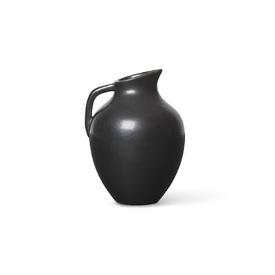 Vase Ary Medium céramique noir / Ø 7 x H 10 cm - Ferm Living