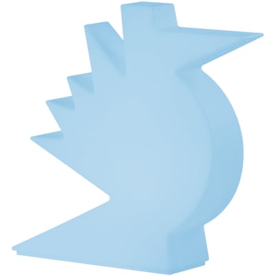 slide - lampe à poser sculpture en plastique, polyéthène recyclable couleur bleu 54.51 x 50 cm designer alessandro mendini made in design