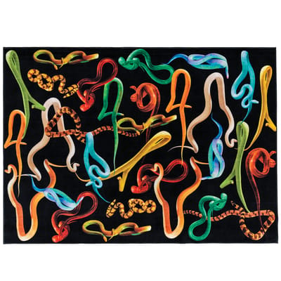 Tapis Toiletpaper - Snakes multicolore noir / 194 x 280 cm - Seletti