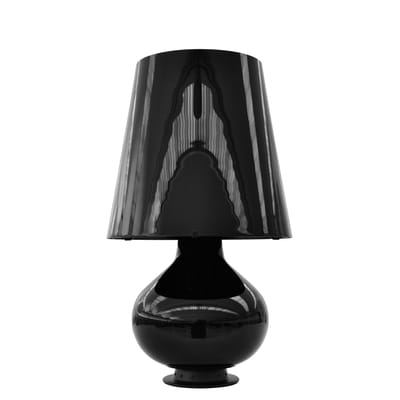 Lampe de table Fontana Medium verre noir / H 53 cm - Fontana Arte