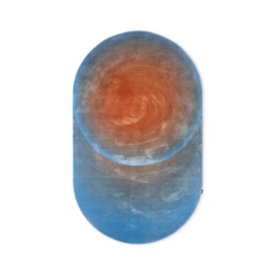 Tapis Optical bleu orange / Ovale - 300 x 180 cm - Pols Potten