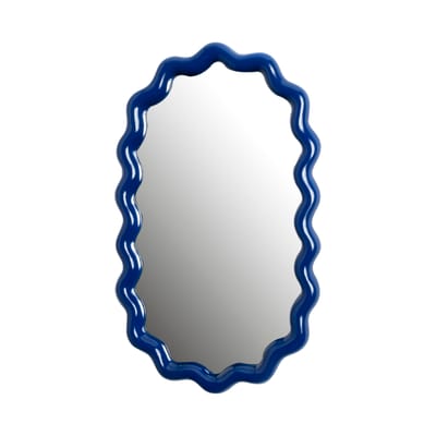 Miroir mural Zigzag bleu / 40 x 24 cm - Polyrésine - & klevering