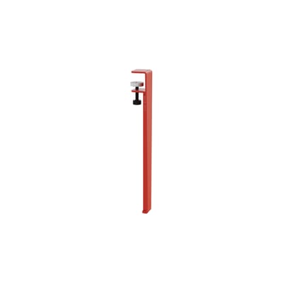 Pied métal rouge avec fixation étau / H 43 cm - Pour créer tables basse & banc - TIPTOE
