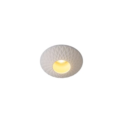 Plafonnier Sopra Downlight céramique blanc / Spot encastré - Porcelaine matelassée - Original BTC