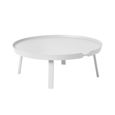 Table basse Around XL bois blanc / Ø 95 x H 36 cm - Muuto