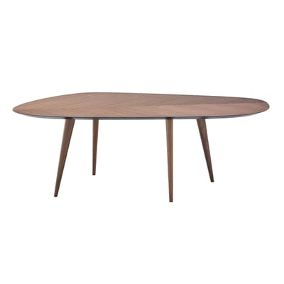 Table ovale Tweed bois naturel / 213 x 102 cm - Zanotta