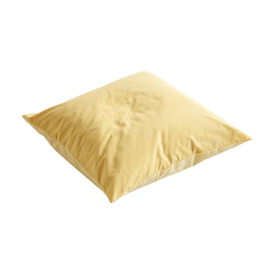 Taie d'oreiller 65 x 65 cm Duo tissu jaune / Coton Oeko-tex - Hay