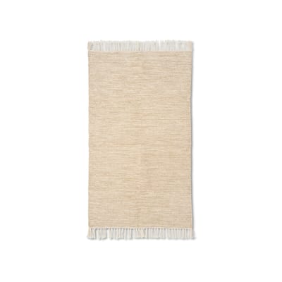 ferm living - tapis de bain en tissu, coton couleur beige 19.31 x cm designer trine andersen made in design