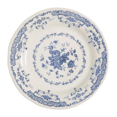 Assiette Rose céramique blanc bleu / Ø 26 cm - Bitossi Home