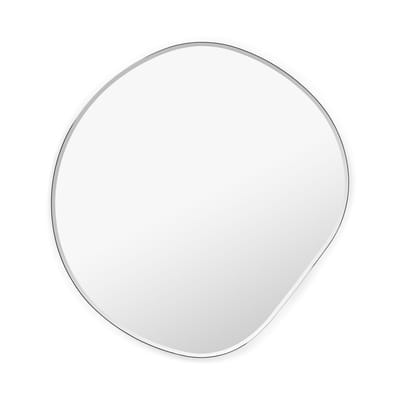Ferm Living Grey/Silver - Wall Mirror Pond - Metal - Chrome Plated Zinc 1.5Cm