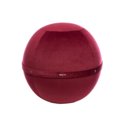 Pouf Ballon Velvet Regular tissu rouge / Siège ergonomique - Velours - Ø 55 cm - BLOON PARIS