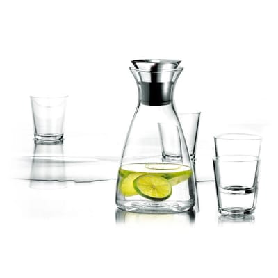 Carafe Stoppe-goutte verre transparent / Set carafe + 4 verres - Eva Solo