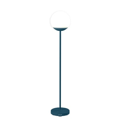 Lampadaire d'extérieur sans fil Mooon! LED métal plastique bleu / H 134 cm - Bluetooth - Fermob