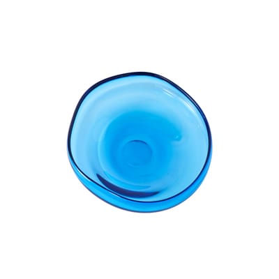 pols potten - coupe eye en verre couleur bleu 24.99 x 5 cm made in design
