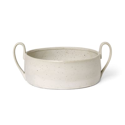 ferm living - coupe flow en céramique, porcelaine émaillée couleur blanc 32.5 x 27.59 12.5 cm made in design