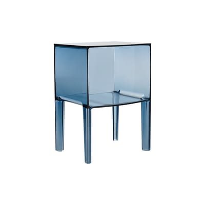 Kartell Blue - Bedside Table Ghost - Pmma - Designer Philippe Starck With Eugeni Quitllet Small