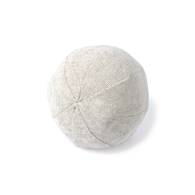 Coussin Ball Large tissu blanc beige / Ø 40 cm - Pols Potten