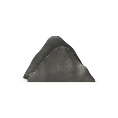 ferm living - porte-courrier fracture en métal, aluminium recyclé couleur noir 16.5 x 14.42 9.5 cm made in design