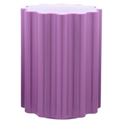Tabouret Colonna plastique violet / H 46 x Ø 34,5 cm - By Ettore Sottsass - Kartell