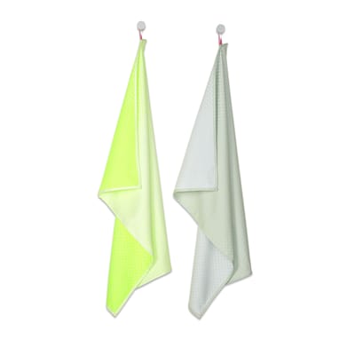 hay - torchon torchons en tissu, polyester couleur vert 30 x 40 20 cm designer scholten & baijings made in design
