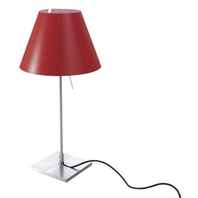 Lampe de table Costanzina métal plastique rouge / H 51 cm - Luceplan