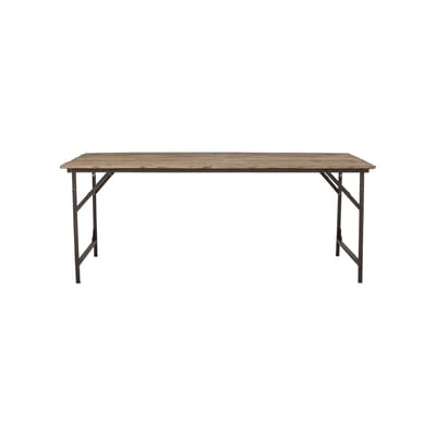 Table pliante Loft bois naturel / 190 x 85 cm - Bois de récupération recyclé - Bloomingville