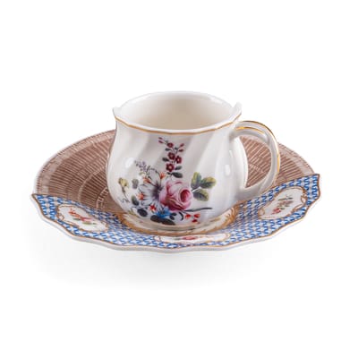 seletti - tasse à café hybrid en céramique, porcelaine couleur multicolore 15.33 x 5.5 cm designer studio ctrlzak made in design