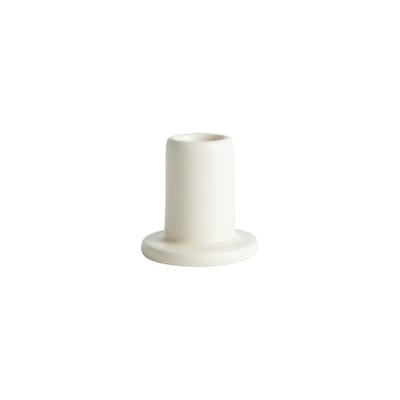 Bougeoir Tube Small céramique blanc / H 5 cm - Hay