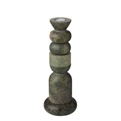 Bougeoir Rock Large pierre vert / Marbre - Modulable - Tom Dixon