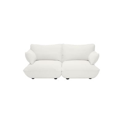 Canapé droit Sumo Medium tissu blanc beige / 3 places - L 210 cm - Fatboy