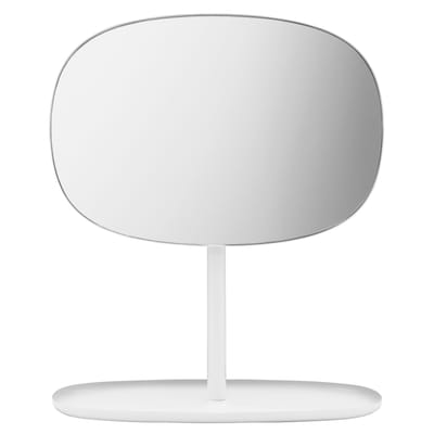 Miroir à poser Flip métal blanc / Orientable - Vide-poche - Normann Copenhagen