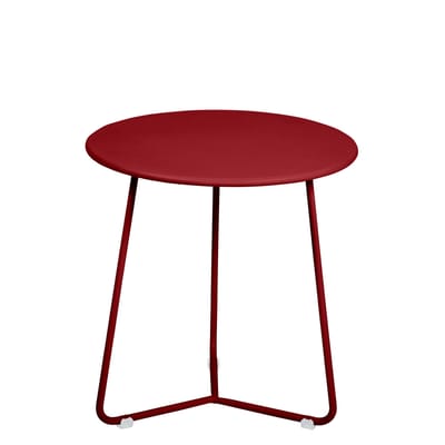 Table d'appoint Cocotte métal rouge / Tabouret - Ø 34 x H 36 cm - Fermob