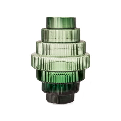 Pols Potten Green - Vase Steps - Mouth Blown Glass Size 35