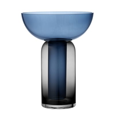 Vase Torus Large verre bleu / H 35 cm - AYTM